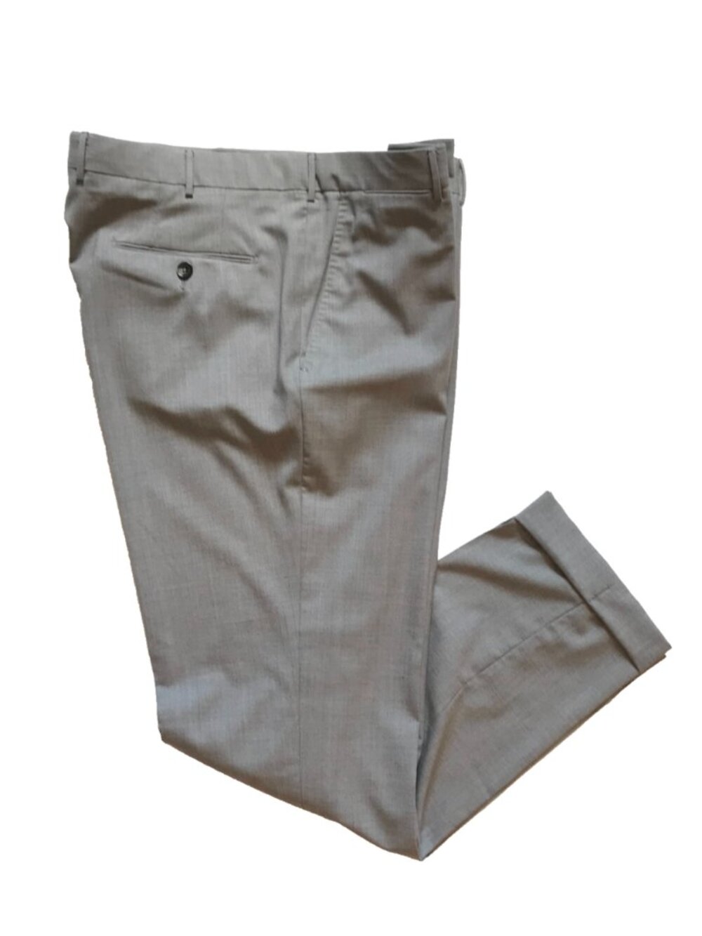 Zegna High Performance Trouser Pants Mens 52 36 US Gray Grey Regular Fit Wool